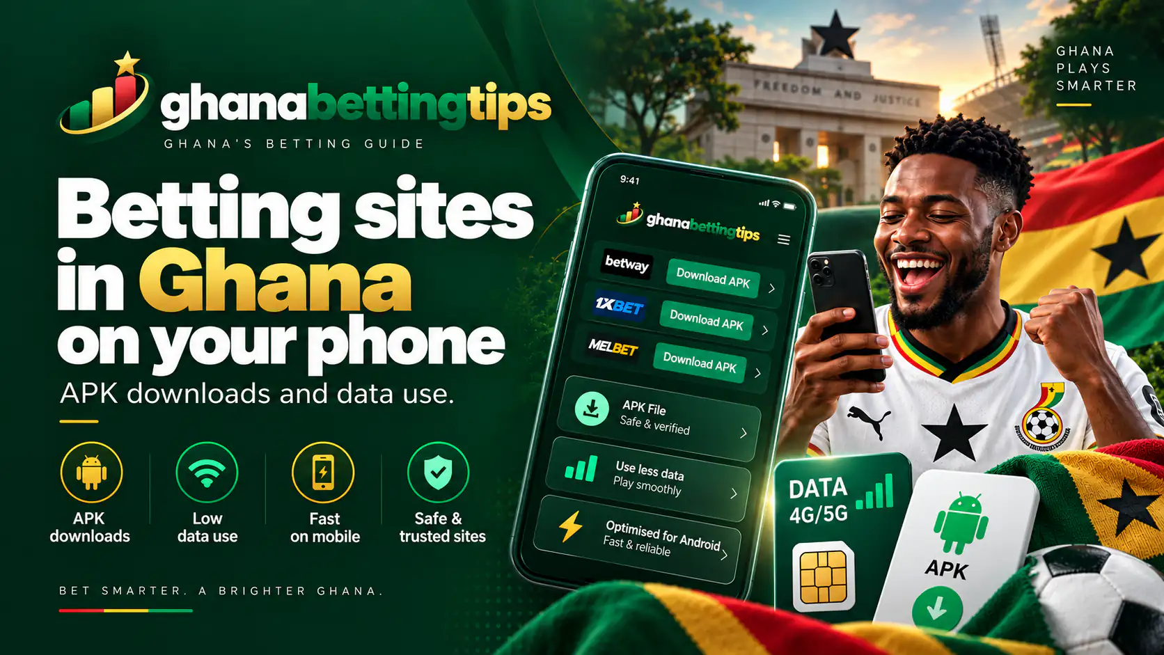 Betting sites in Ghana on your phone: APK downloads and data use
